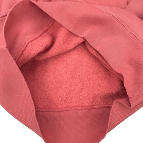 ACNE STUDIOS Fairview Face Sweatshirt Fleece Lined Salmon Pink Unisex Size Large - Picture 6 of 7